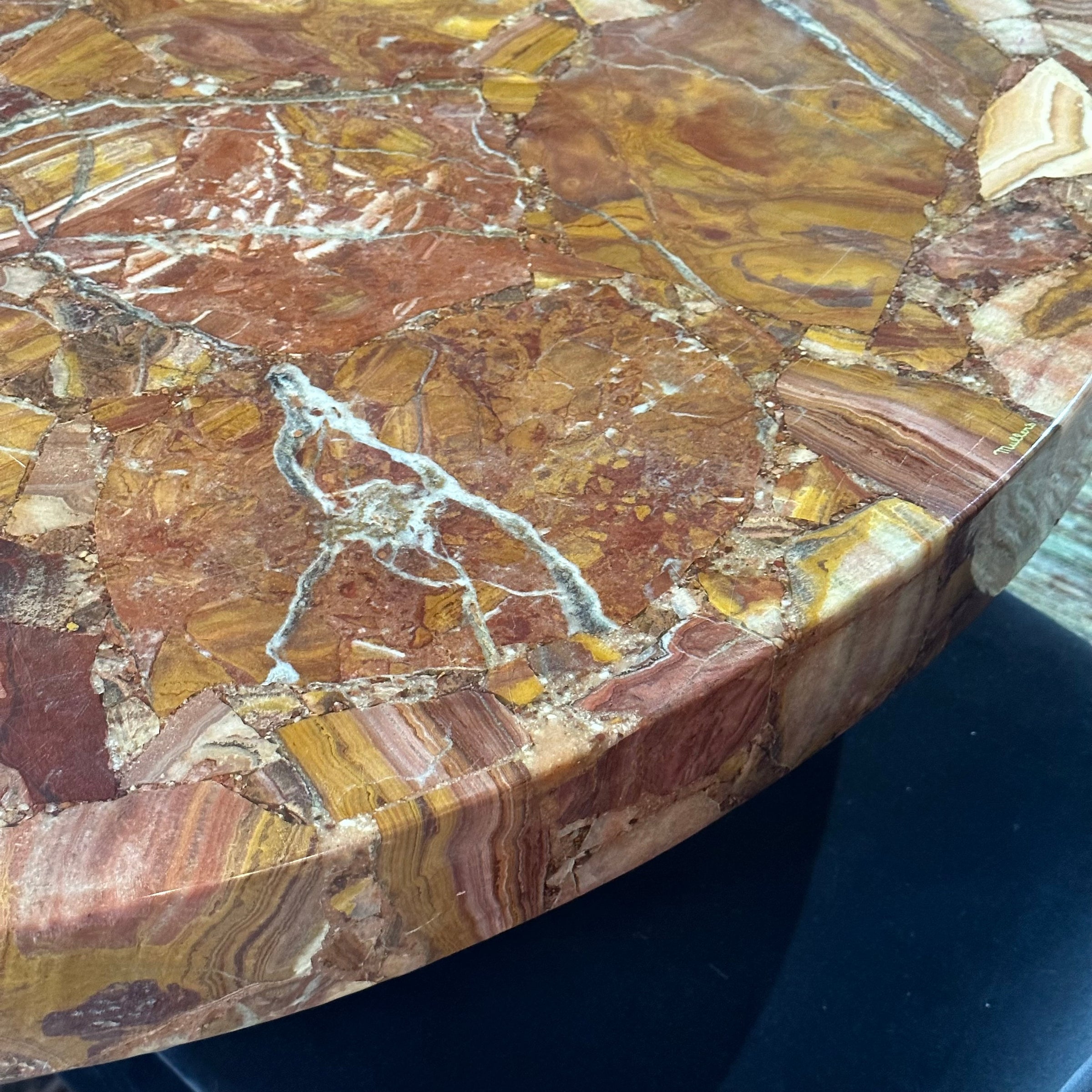 Vintage Muller Oval Onyx Dining Table | Featuring antique