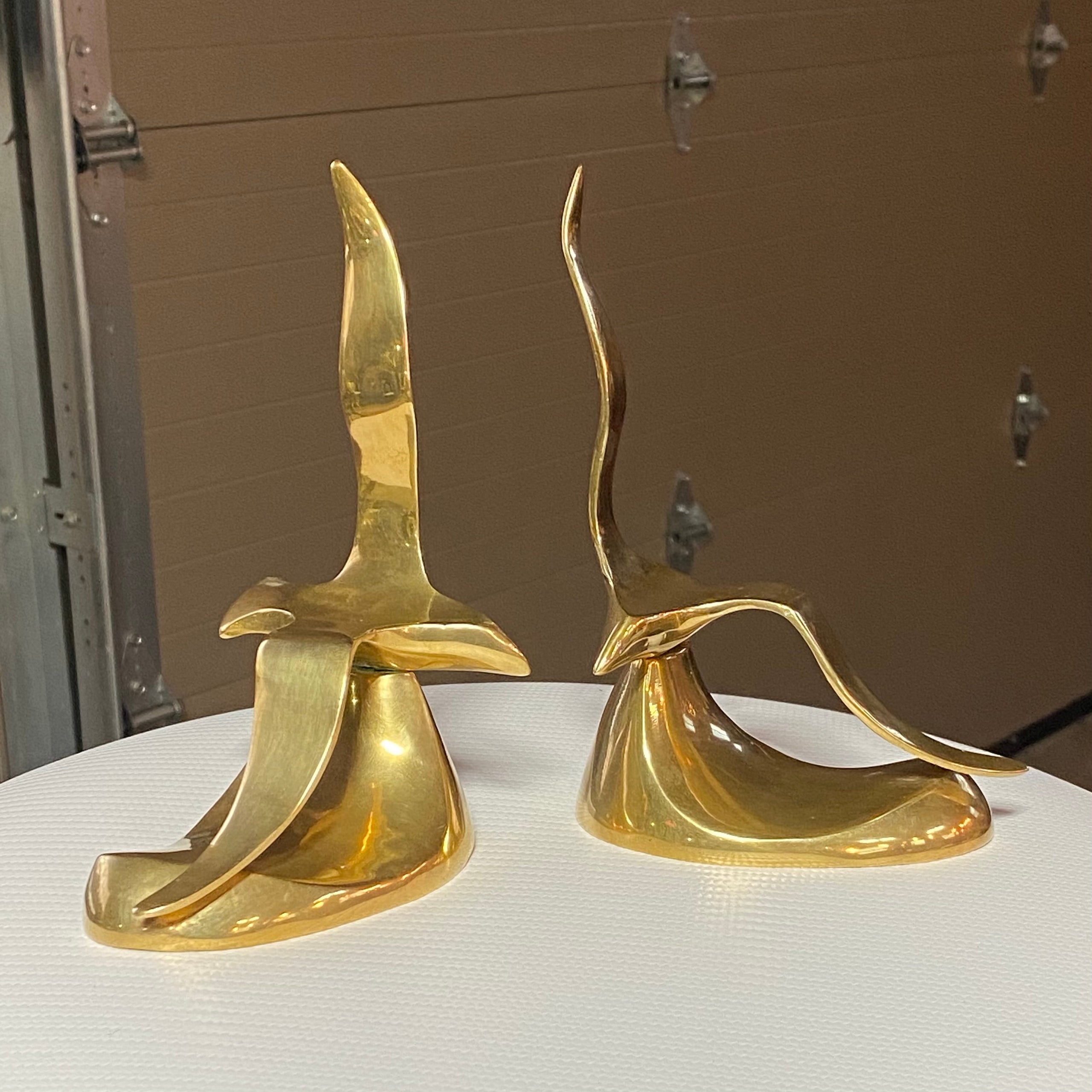 Brass Seagull Bookends Featuring antique, vintage, and midcentury